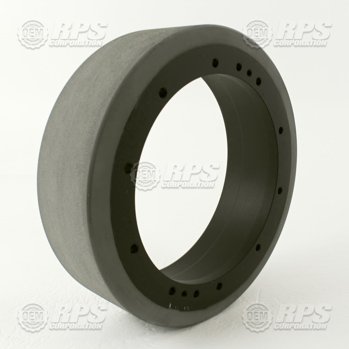 255-7320 - Tire & Wheel,Grey,Smooth 10" Diameter, 10 hole mount