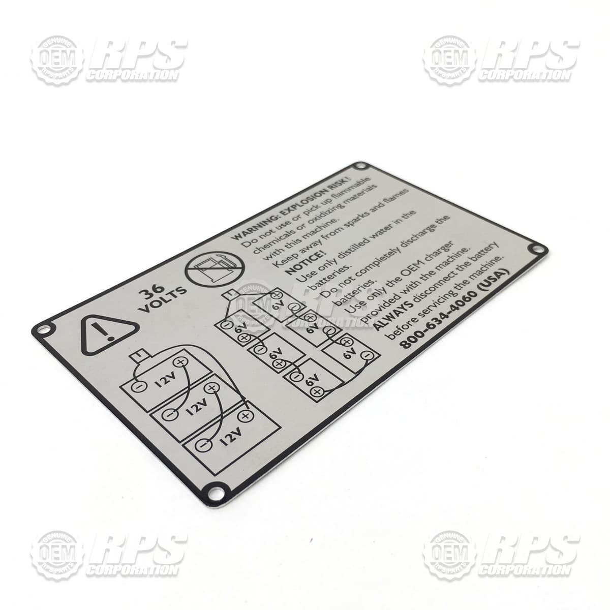 370-7280 - Plate,Warning Explosion,36V 