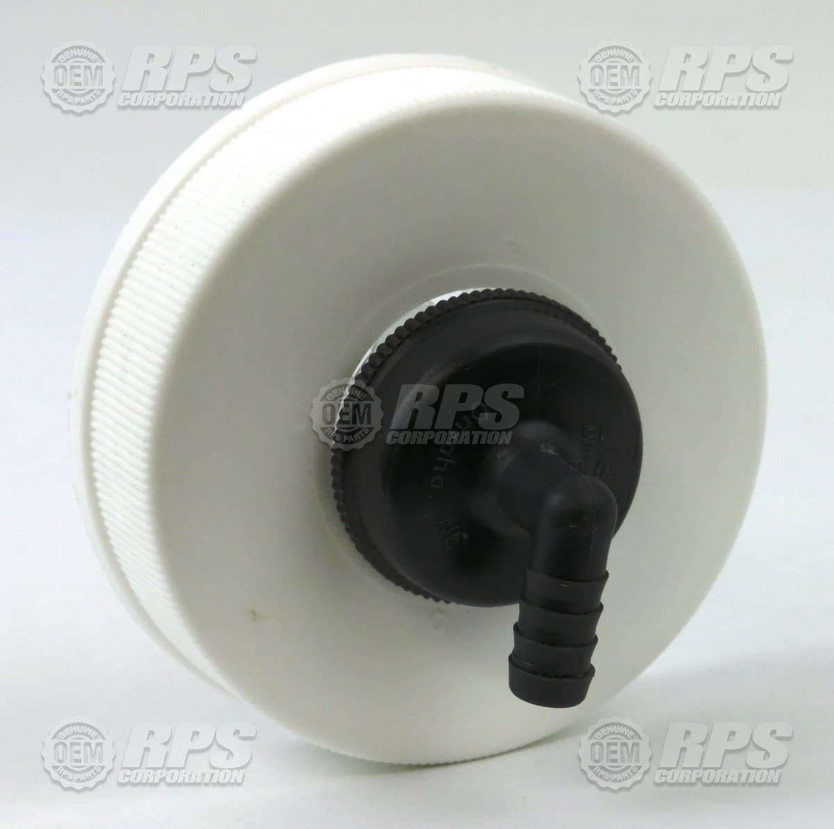 395-0211 - Cap,White,2.5 Gall w/90 Deg nipple