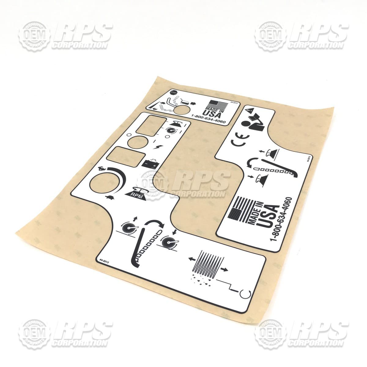 4-2013 - Decal, Control Panel  