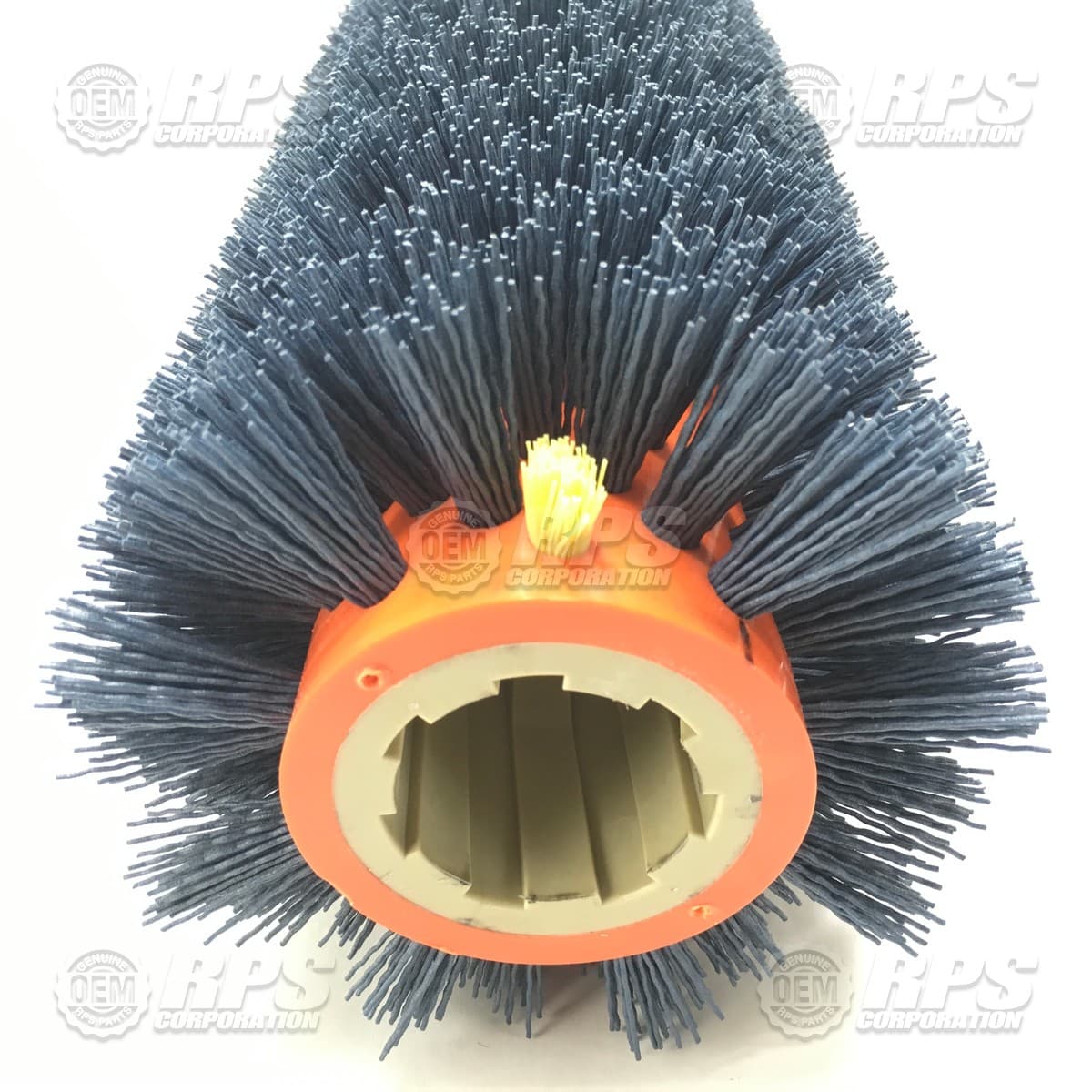 75-246C - Brush, Cyl, 24, Midi-Grit, 7-Spline Orange