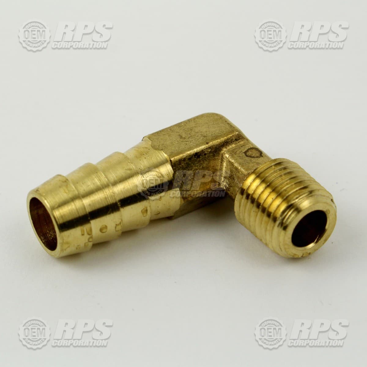 H-53525 - Elbow,1/4"MNPTx1/2"Barb,Brass