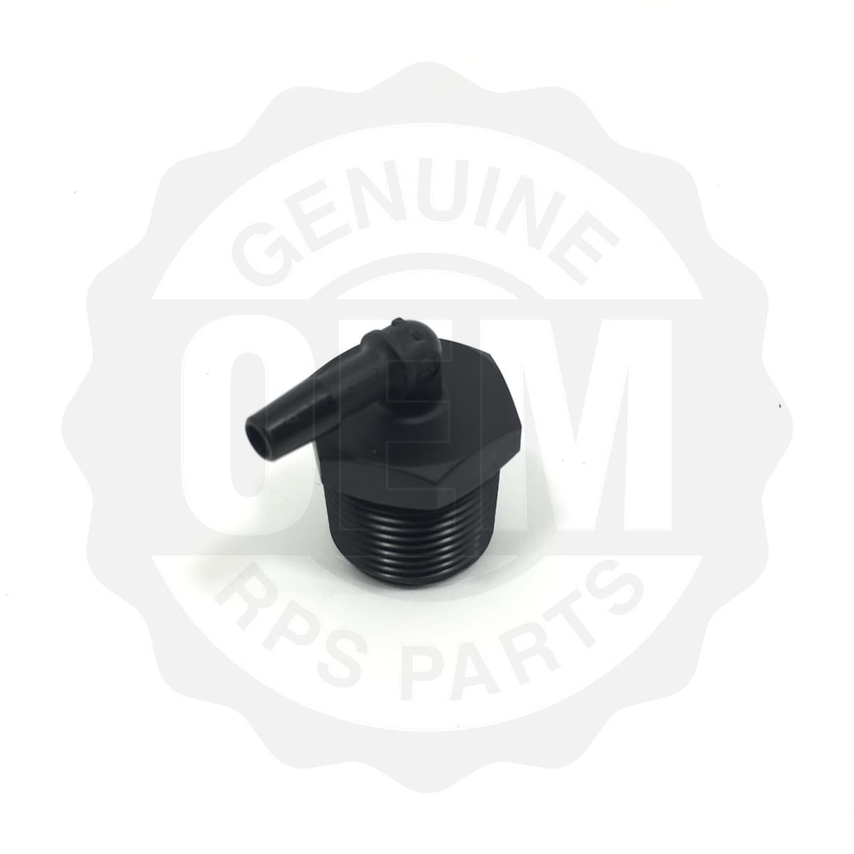 M-5463K496 - Elbow, 1/4" Barb x 3/4" NPT Black 
