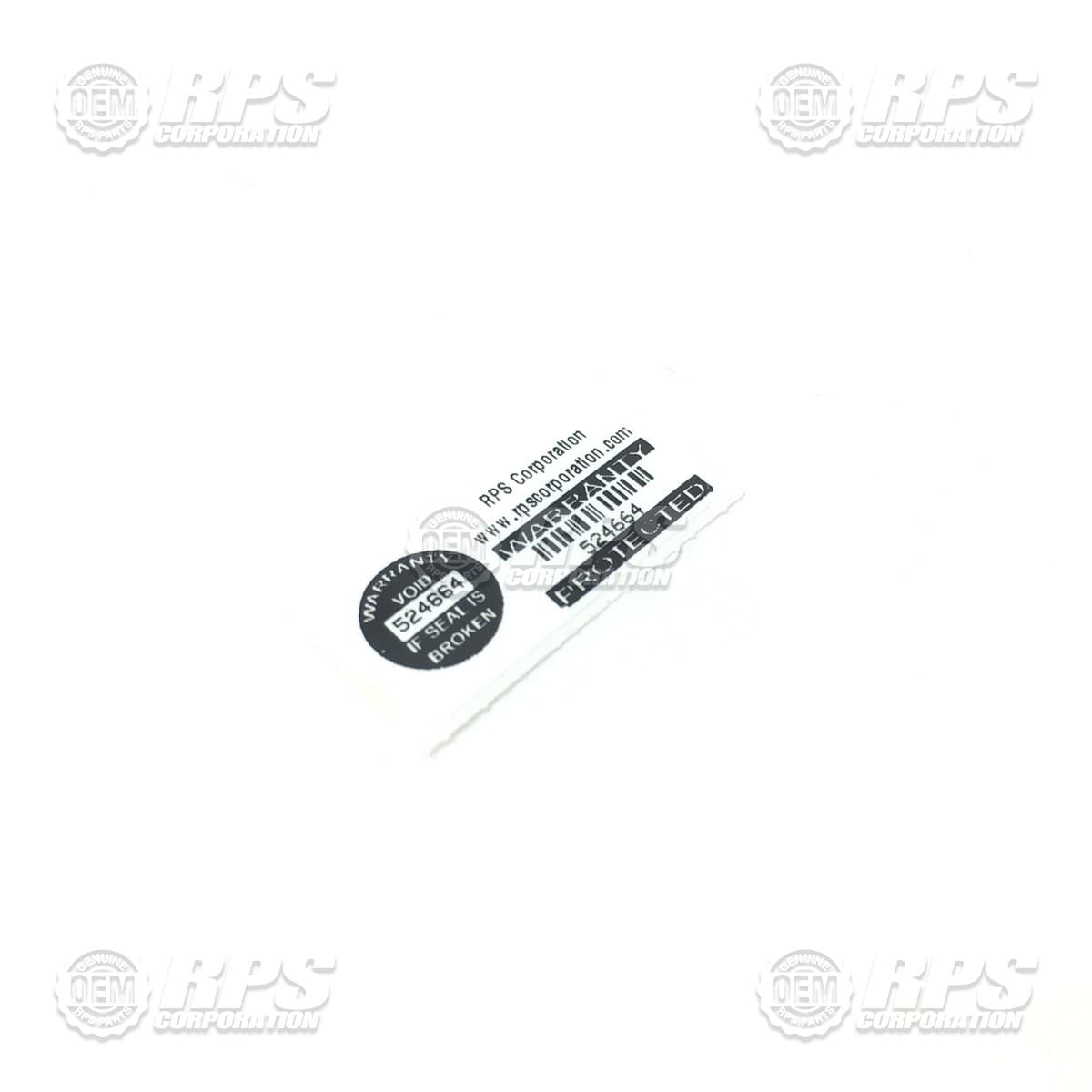 123-0001 - Decal, Warranty, Black