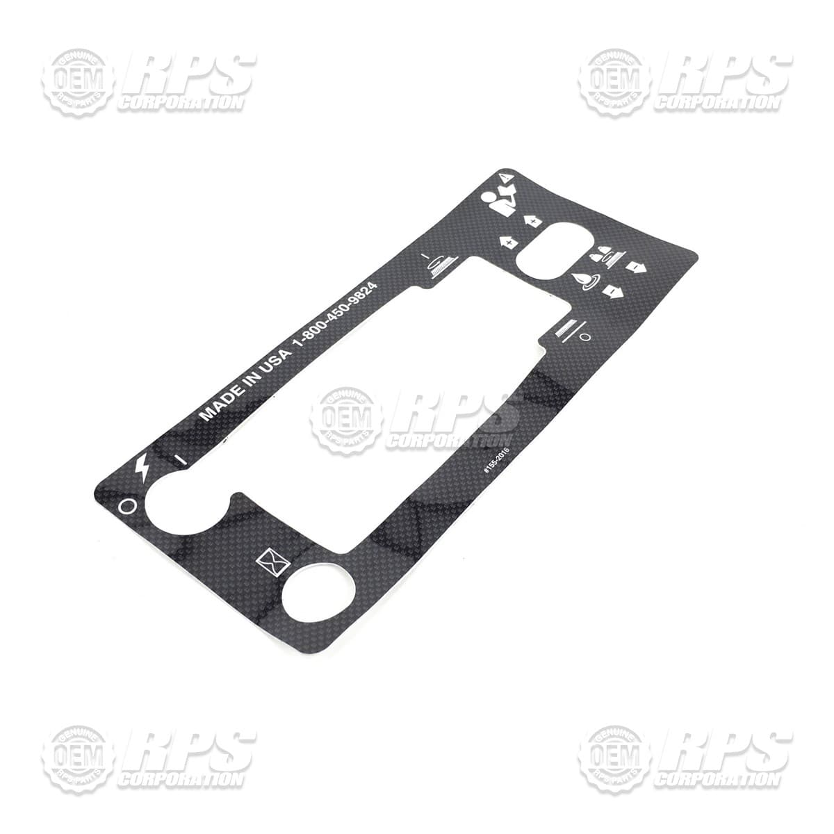 155-2016 - Decal, Control Panel, Top