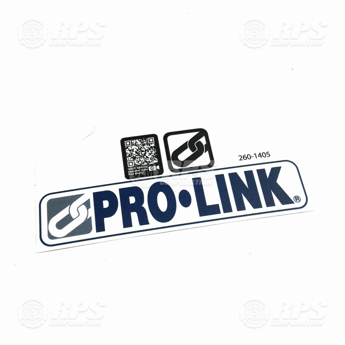 260-1405 - Decal,Dashboard, Walk Behind Pad Assist QR, Pro-Link